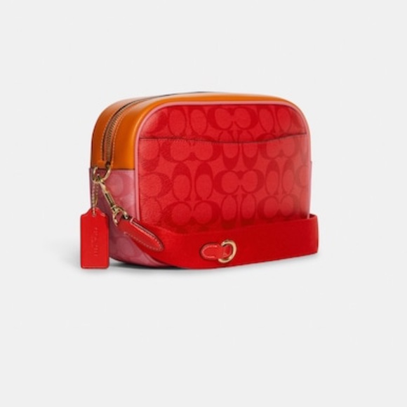 Coach Signature Coated Canvas Camera Bag - Picture 4 of 8